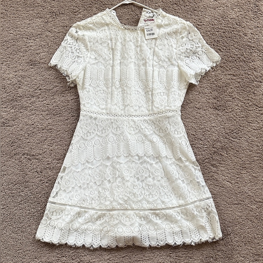 Moon River Ivory Lace Dress Medium